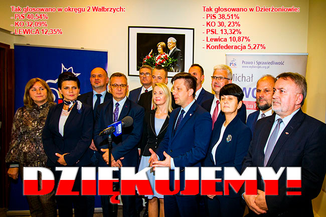 Konferencja prasowa podsumowujca kampani wyborcz PiS w okrgu wabrzyskim - 10.04.2019.