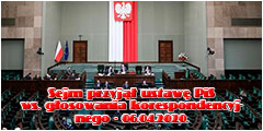 Sejm przyjął projekt PiS ws. wyborów prezydenckich – 06.04.2020.